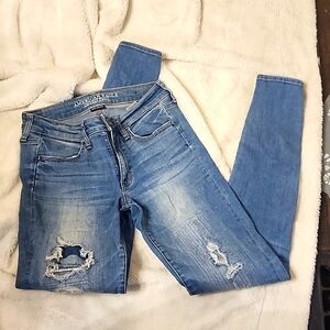 American eagle light wash jegging size 8 extra long